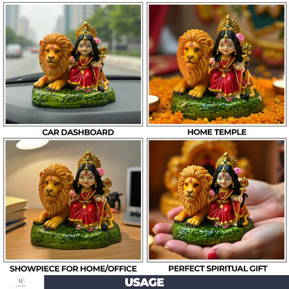 UNOVATE Durga MATA Idol for Car Dashboard, Home | Durga ji Murti | Navratri