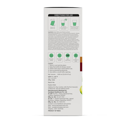 Krishna's Creatifix Juice – 1000 ml | For Healthy Kidneys & Renal Support | Enriched with 30 Ayurvedic Herbs | Supports Kidney Care & Detox | Herbal & Ayurveda Formula