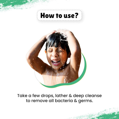 Little Joys Anti-Bacterial Neem Body Wash for Kids (2+ Years) 250ml | With Vit E, Oats & Aloe Vera Extract | Gently Exfoliates, Protects & Deep Cleanses Skin