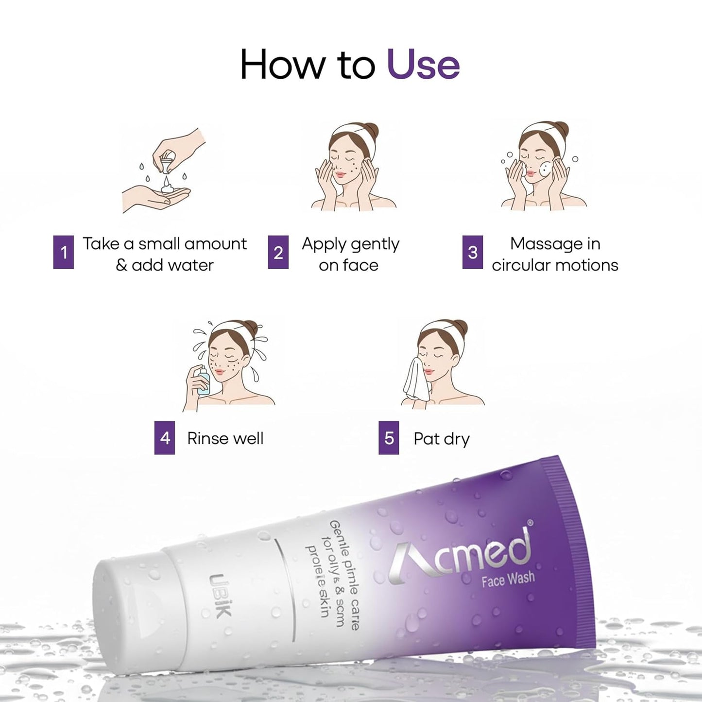 Acmed Pimple Care Face Wash for Acne Prone Skin (200grams) : Pack of 01