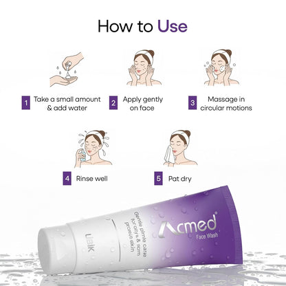 Acmed Pimple Care Face Wash for Acne Prone Skin (200grams) : Pack of 01