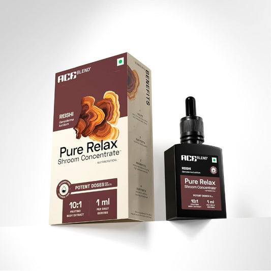 Ace Blend Energy Shroom Concentrate | Reishi Mushroom Extract Liquid | 30ml, 30 servings | 10:1 Concentrate | Ultrasonic Extracted Mushroom Blend | Daily Supplement | For Mind & Body Relaxation