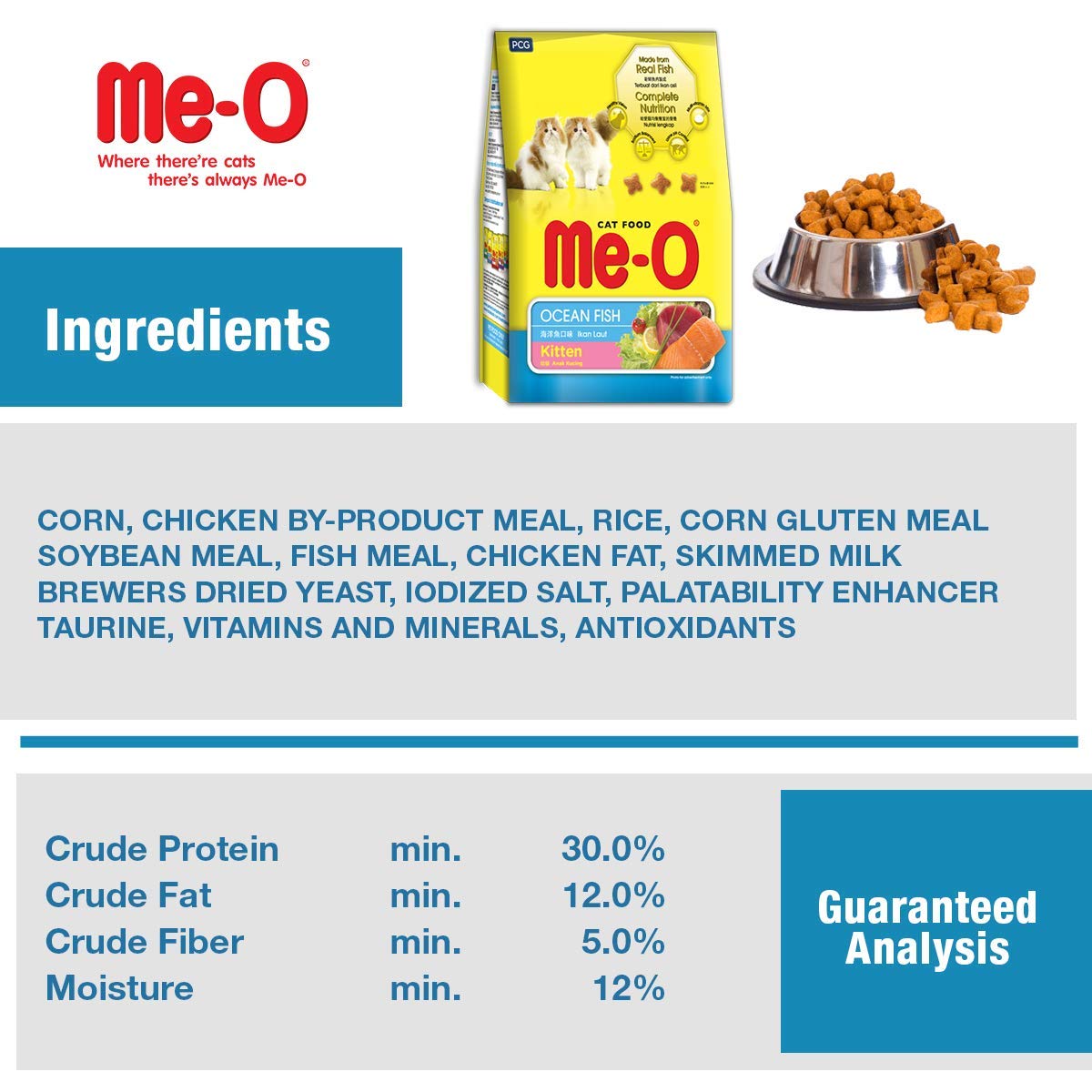 Me-O Kitten Dry Cat Food (Ocean Fish ) 1.1 Kg