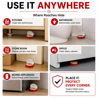 Cockroach Killer Gel for Home Strong Anti Roach Gel Cockroach Repellent for Kitchen with Fast-Acting Cockroach Bait Trap for Permanent Cockroach Control
