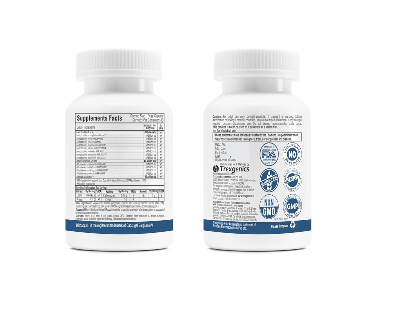 Trexgenics HERFLORA-UTI Probiotics 150 Billion CFU Urinary Tract Health Support Delayed release stomach acid protection capsules (30 Veg Capsules))