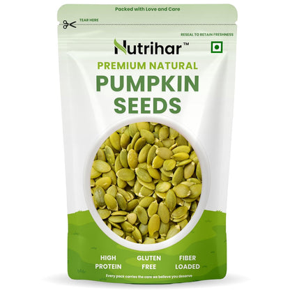 Nutrihar Raw Pumpkin Seeds 100g | Unpolished, AAA Grade | Protein & Fibre Rich Superfood