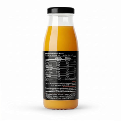Simply Earth Sea Buckthorn Pulp Liquid Concentrate, Natural Fruit Juice | Omega 3-6-7-9 & Vitamin C, for Immunity, Skin & Heart Health - 300ML (Pack of 1)