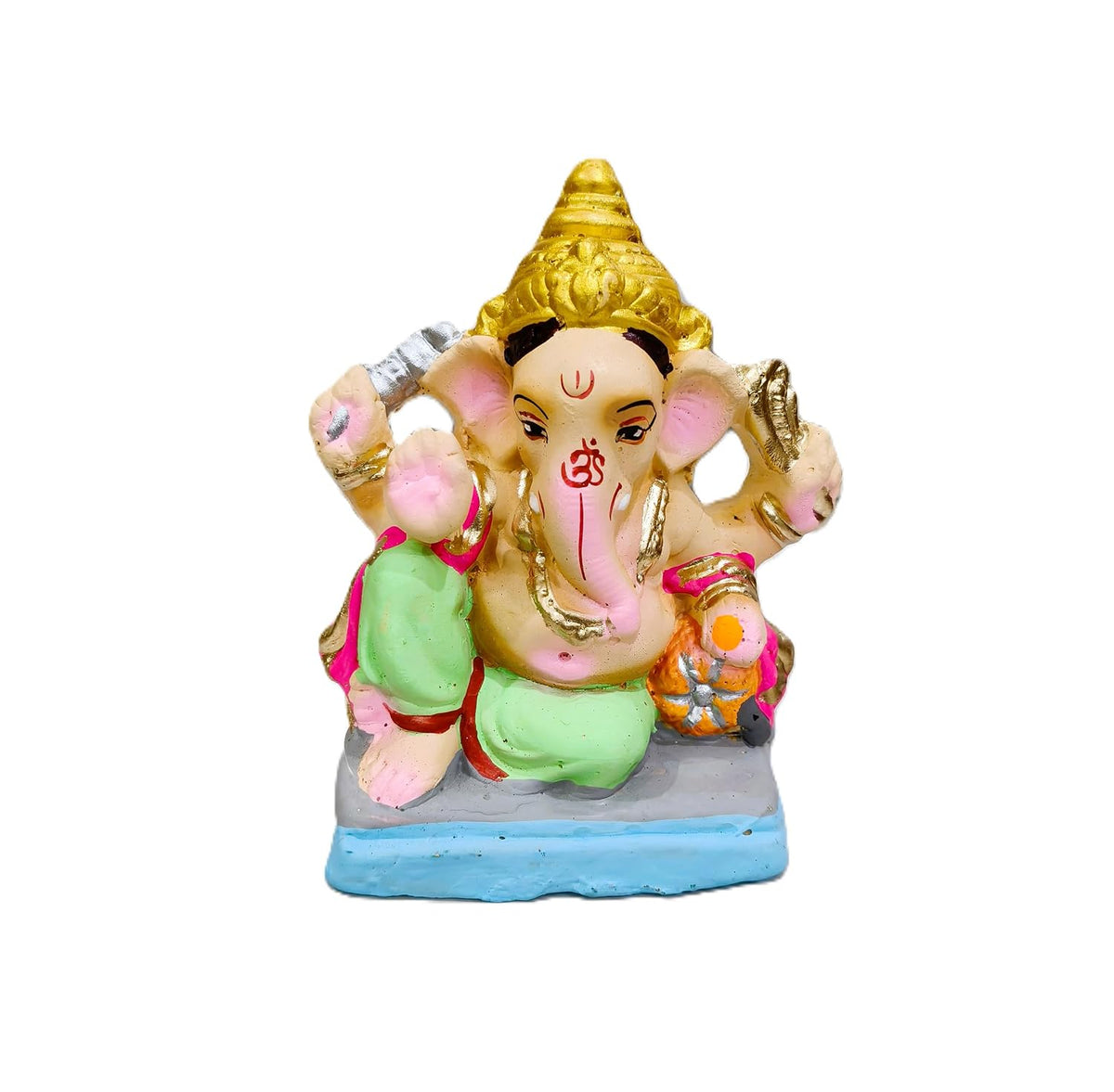 100% Eco-Friendly Clay Ganesh Idol Ganesh Ji Murti for Visarjan 4.5 Inches | Shadu Mati Ganesh Murti | Clay Ganpati Idol for Home | Ganpati for Ganesh Chaturthi | Home Decor