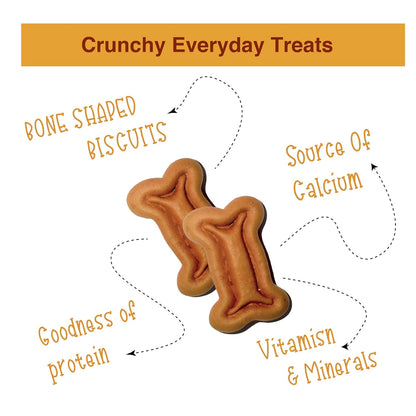 Bairo Healthy Dog Biscuit Treats – Chicken Flavour, 900g | High-Protein, Crunchy & Delicious Bone Shaped Biscuits for Dogs, All Life Stages | Promotes Healthy Teeth