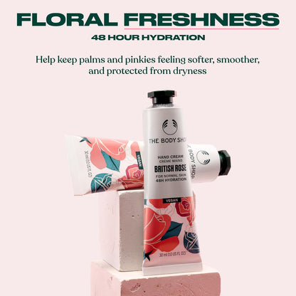 The Body Shop British Rose Petal Soft Hand Cream, 30ml