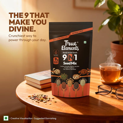 True Elements Seeds Mix - 9 in 1 Mixed Seeds 500g | Seed Mix for Eating | Healthy Snacks | Diet Food | Diet Snacks