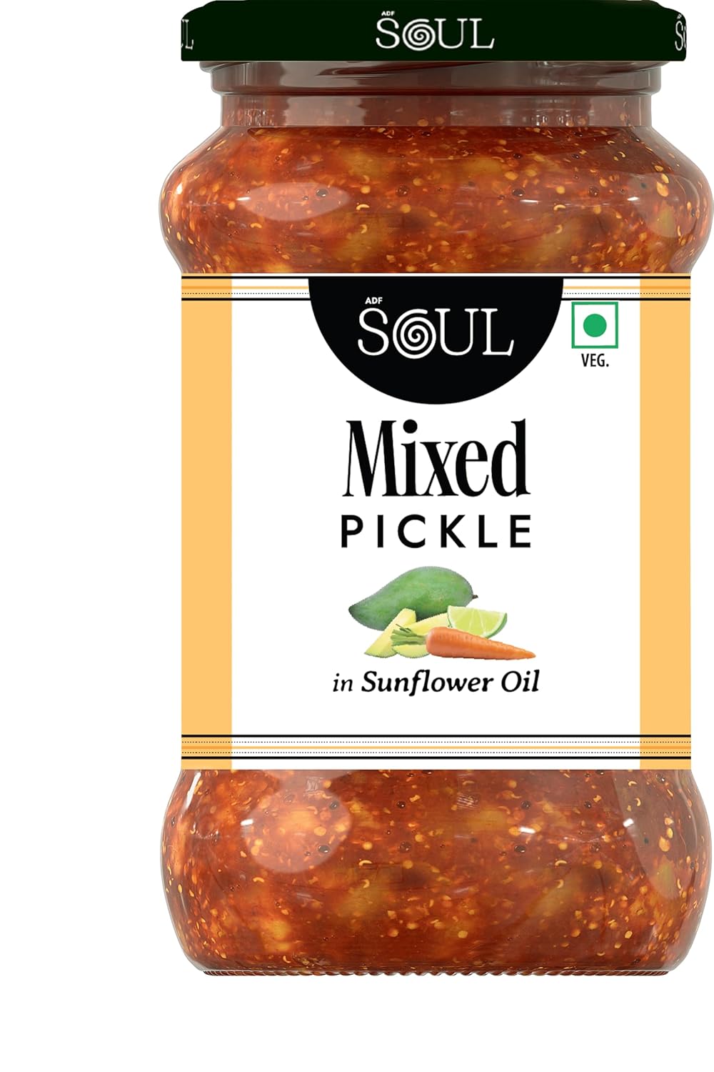 Soul Mixed Pickle 380g - Flavorful Blend in Sunflower Oil
