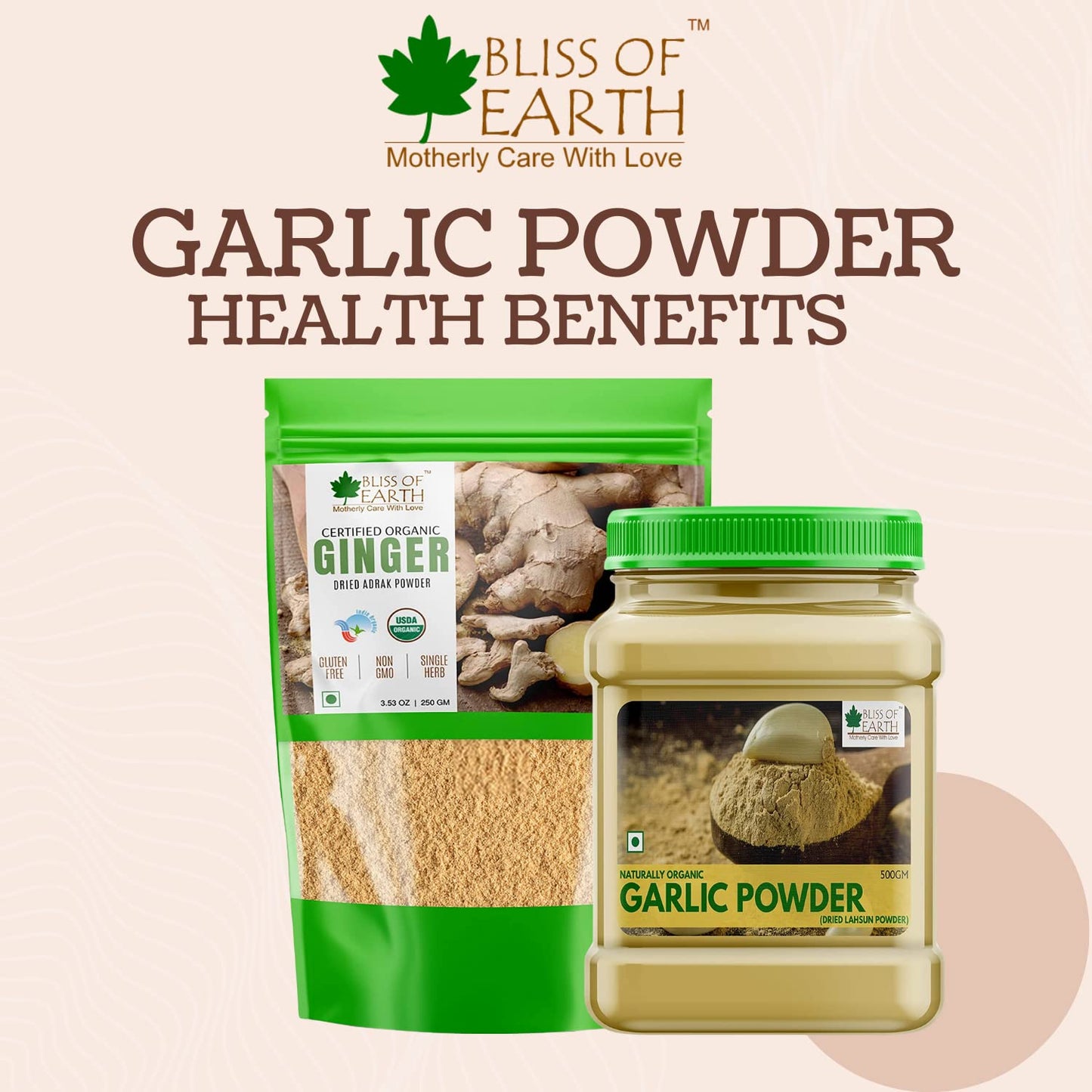 Bliss of Earth 200gm Naturally Organic Garlic Powder Dried For Cooking