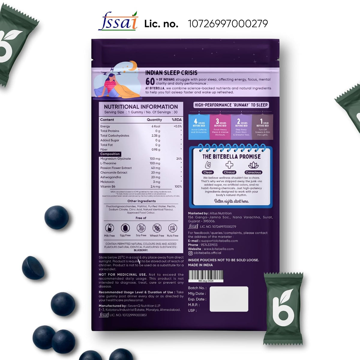 Deep Sleep Gummies | Magnesium Glycinate 100mg + Melatonin 3mg | Fall Asleep Faster, Wake Up Refreshed | 30 Gummies