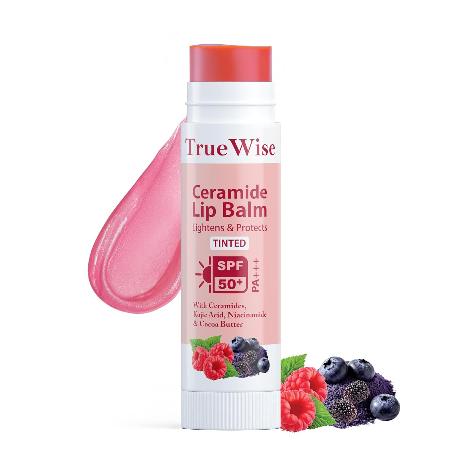 True Wise Ceramide Lip Balm with SPF 50+ on a white background