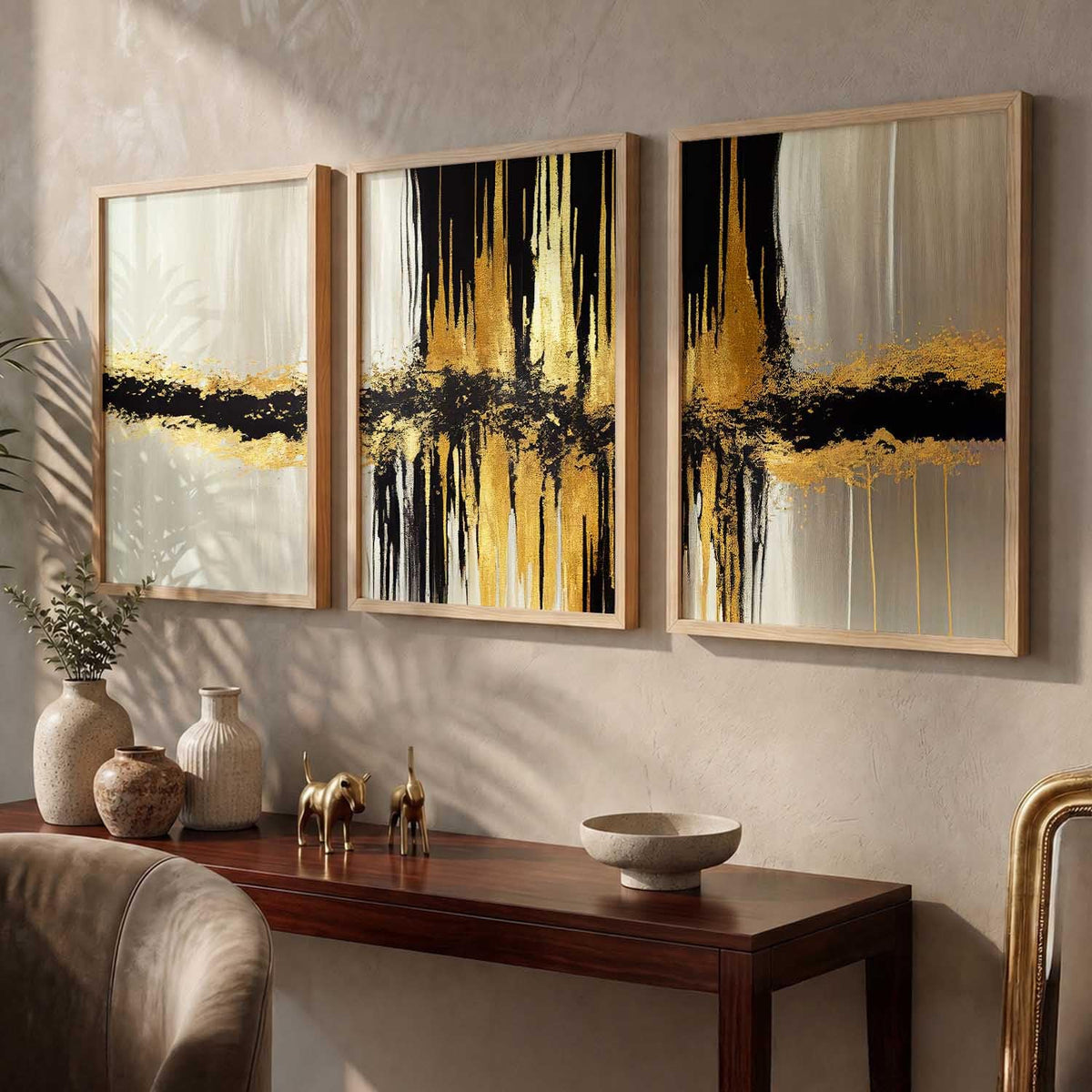Painting for Wall Decoration - Modern Art Wall Decor Framed Painting for Living Room Bedroom - Framed Wall Posters/Paintings with Frame Set of 3 (Art 5, 10x13 inch)