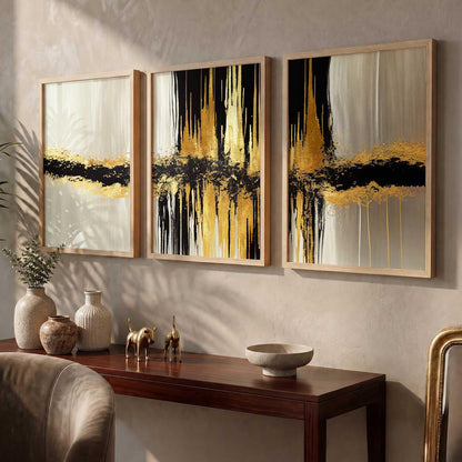 Painting for Wall Decoration - Modern Art Wall Decor Framed Painting for Living Room Bedroom - Framed Wall Posters/Paintings with Frame Set of 3 (Art 5, 10x13 inch)