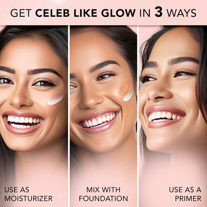 FACES CANADA Strobe Cream Mini- Rose Gold, 18ml | Primer + Highlighter + Moisturizer | Shea Butter & Hyaluronic Acid | Intense Hydration | Flawless Radiant Dewy Skin | Illuminating & Glowing Makeup Base