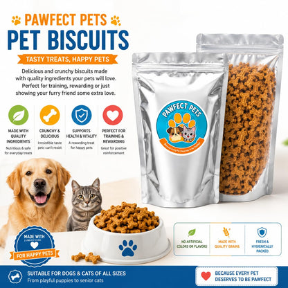 Pawfect Pets Premium Dog Treats Biscuits (1kg) | Real Chicken Flavour | Remove Plaque & Tartar Build-up | Vitamins & Minerals | Promotes Lustrous Coat