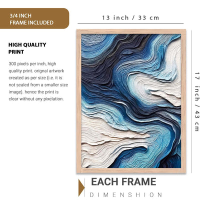 Abstract WALL Framed Painting | Big Aesthetic WALL Framed Paintings for Living Room Bedroom Wall Decor (13x17 inch)