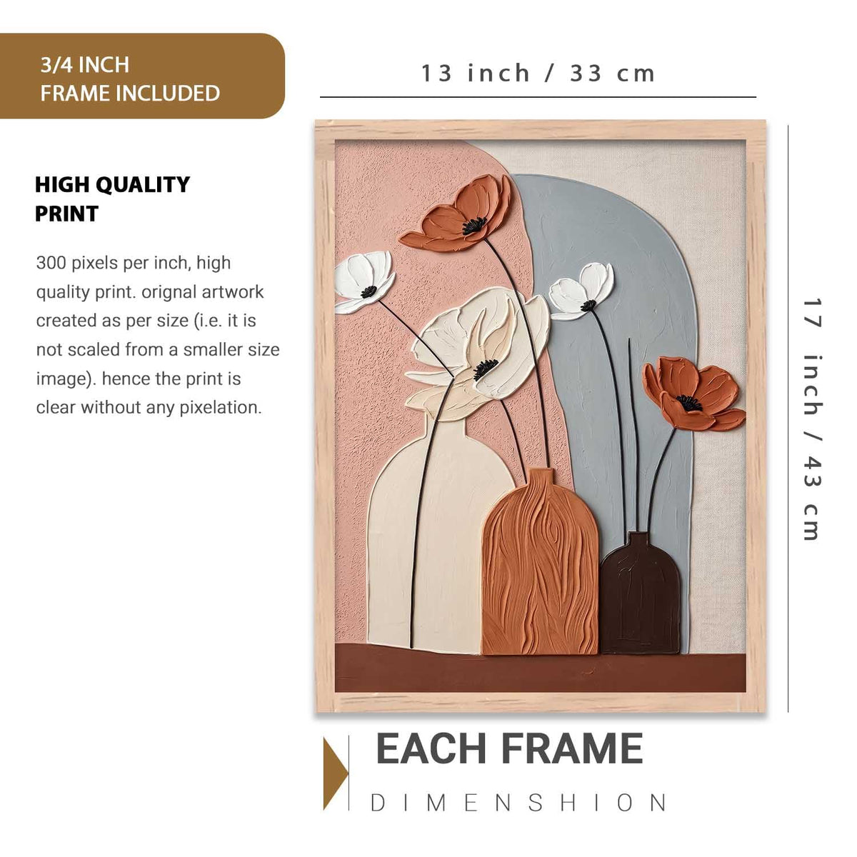 Aesthetic Art Home Decoration Painting | Paintings With Frame For Living Room Bed Room Hotel Wall Decor Digital Reprint (13x17 inch)