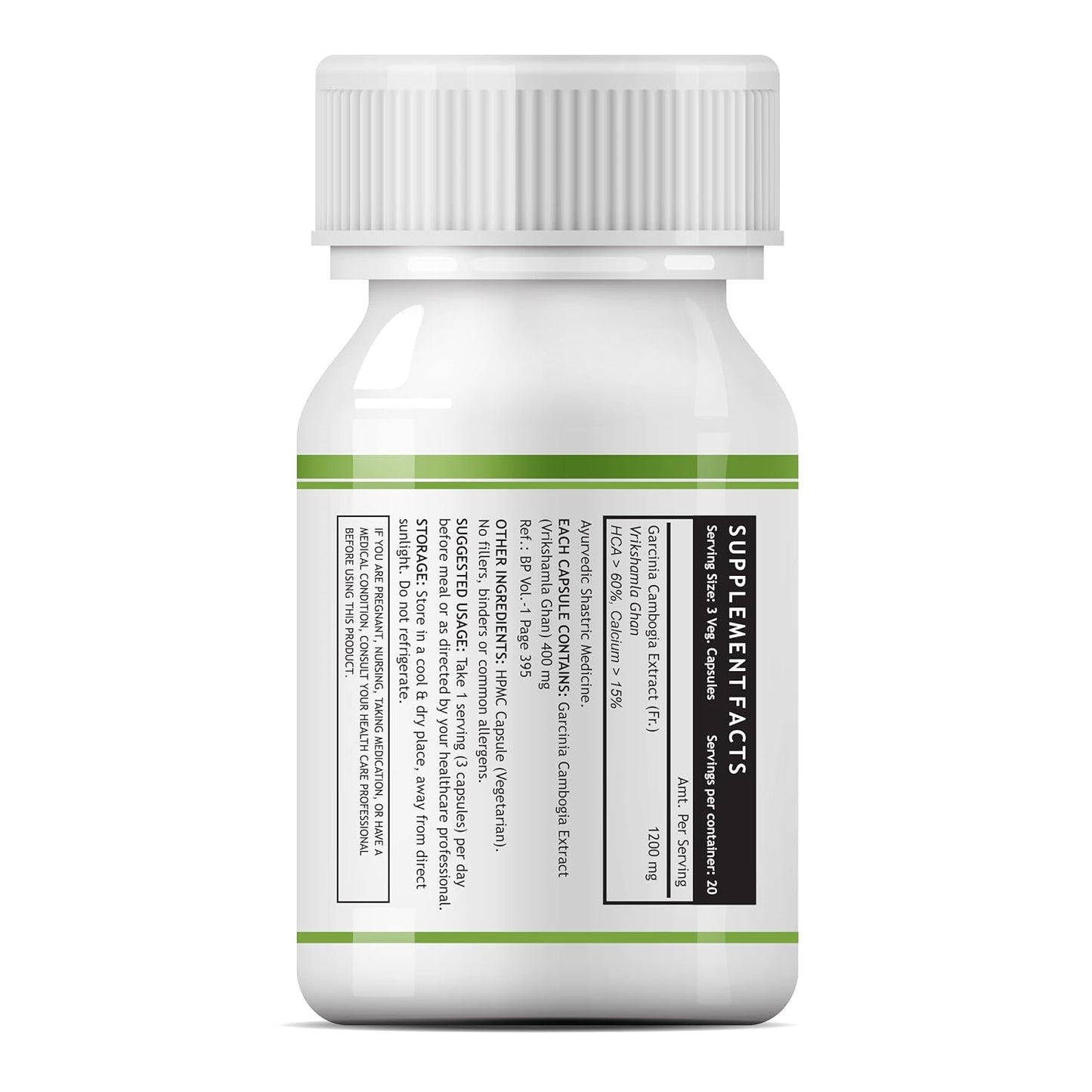INLIFE Garcinia Cambogia Capsules | Fruit Extract with > 60% HCA | Ayurveidc Herbal Supplement for Men Women - 1200mg - 60 Vegetarian Capsules