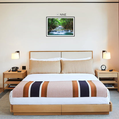 Waterfall Scenery Painting with Frame | Natural Paintings for Living Room | Size 33 x 23 cm | Wall Scenery for Bedroom, Office, Home Decor |