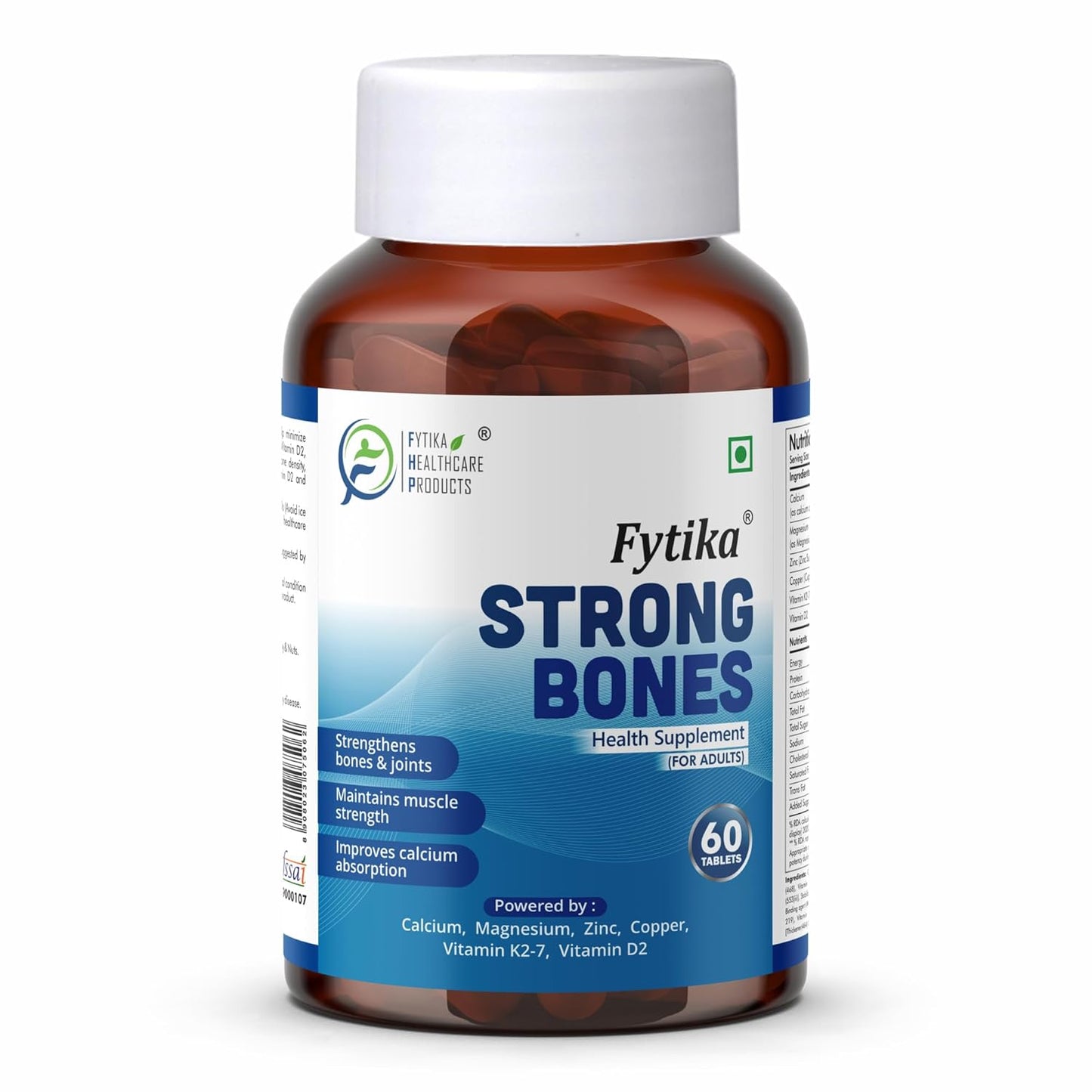 Fytika Strong Bones health supplement bottle on a white background