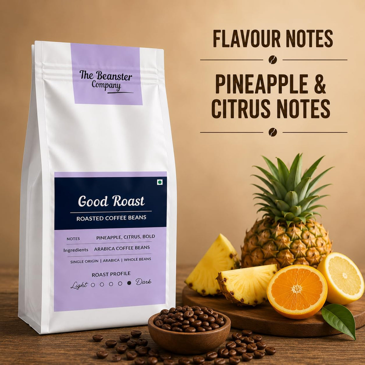 Beanster Coffee Beans Roasted, Medium Dark Roast, Good Roast