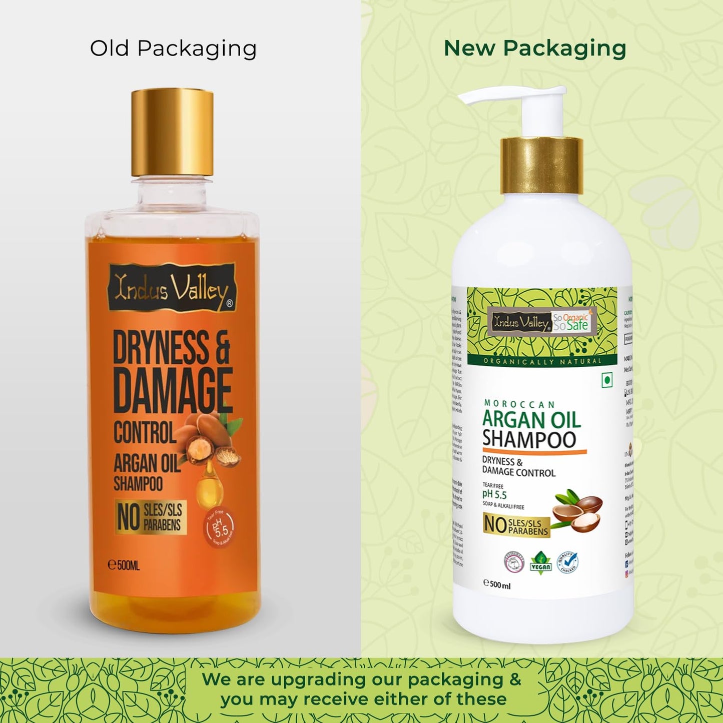 INDUS VALLEY Argan Oil Shampoo for Dryness & Damage Control - (500ml)