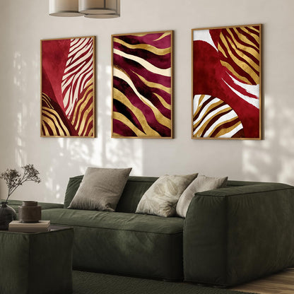 Boho wall Art Paintings Modern Art Framed Wall Painting for Living Room Bedroom - Wall Posters | Paintings with Frame Set of 3 (Boho 3, 10x13 inch)