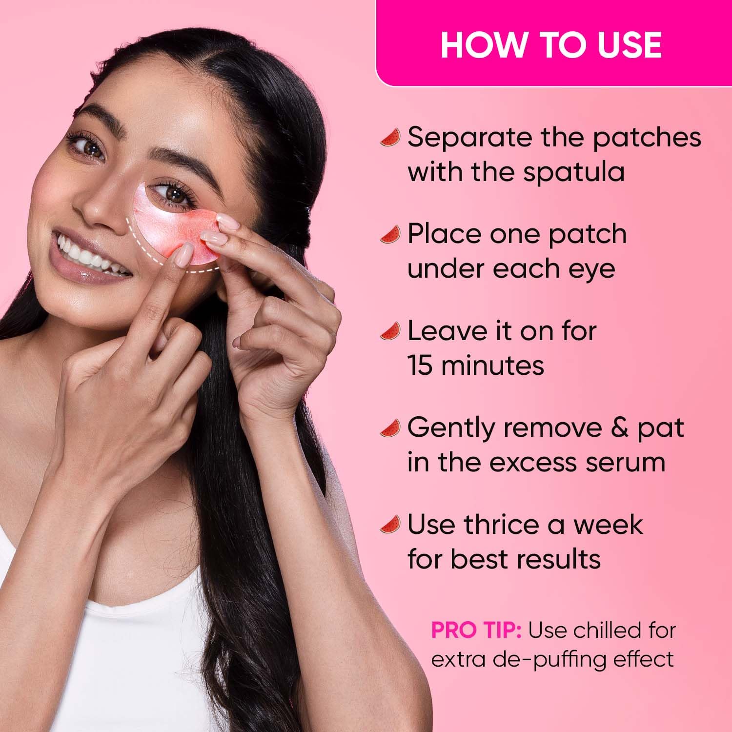 Zephivo Dot & Key Watermelon Cooling Hydrogel Under Eye Patches for Dark Circles & Puffiness Reduction | With Hyaluronic & Niacinamide | Eye Patches | Instantly Hydrates, Cools & De-Puffs | 60 Patches
