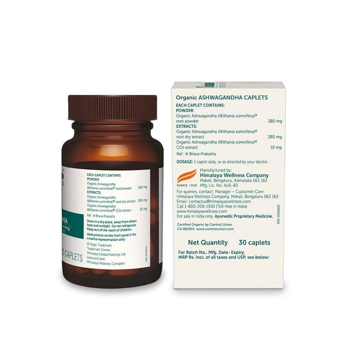 Himalaya Organic Ashwagandha 670Mg Tablet | 100% Pure Ashwagandha Root Extract | Clinically Proven | Helps Relieve Stress & Anxiety | Rejuvenates Mind And Body | Pack Of 30