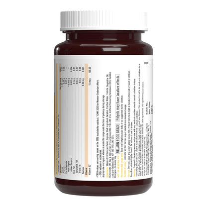 Supplement bottle with label on a white background