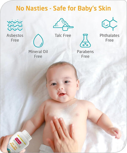 BABYHUG Advanced Talc-Free Powder With Cornstarch, Zinc Oxide & Essential Oils 400g (Pack Of 1)