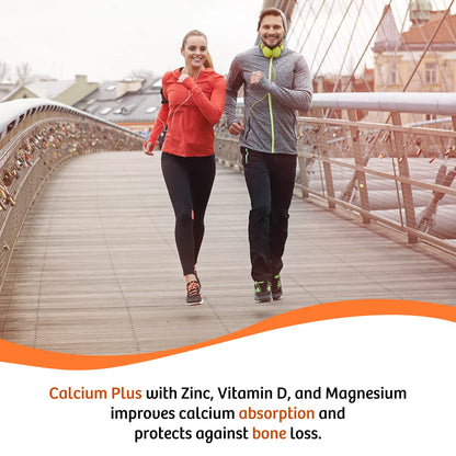 Naturyz Calcium Plus with Calcium Citrate, Vitamin D, Magnesium and Zinc Ideal Supplement for Bone Health & Joint Support of Men & Women - 120 Tablets