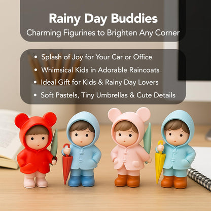 Nostrae Monsoon Miniature Toys & Cute Miniatures Decorative Items | Small Figurines for Home Decor | Desk Decoration Miniature Things, Gifts & Mini Showpieces Desk Decor (Set of 4)