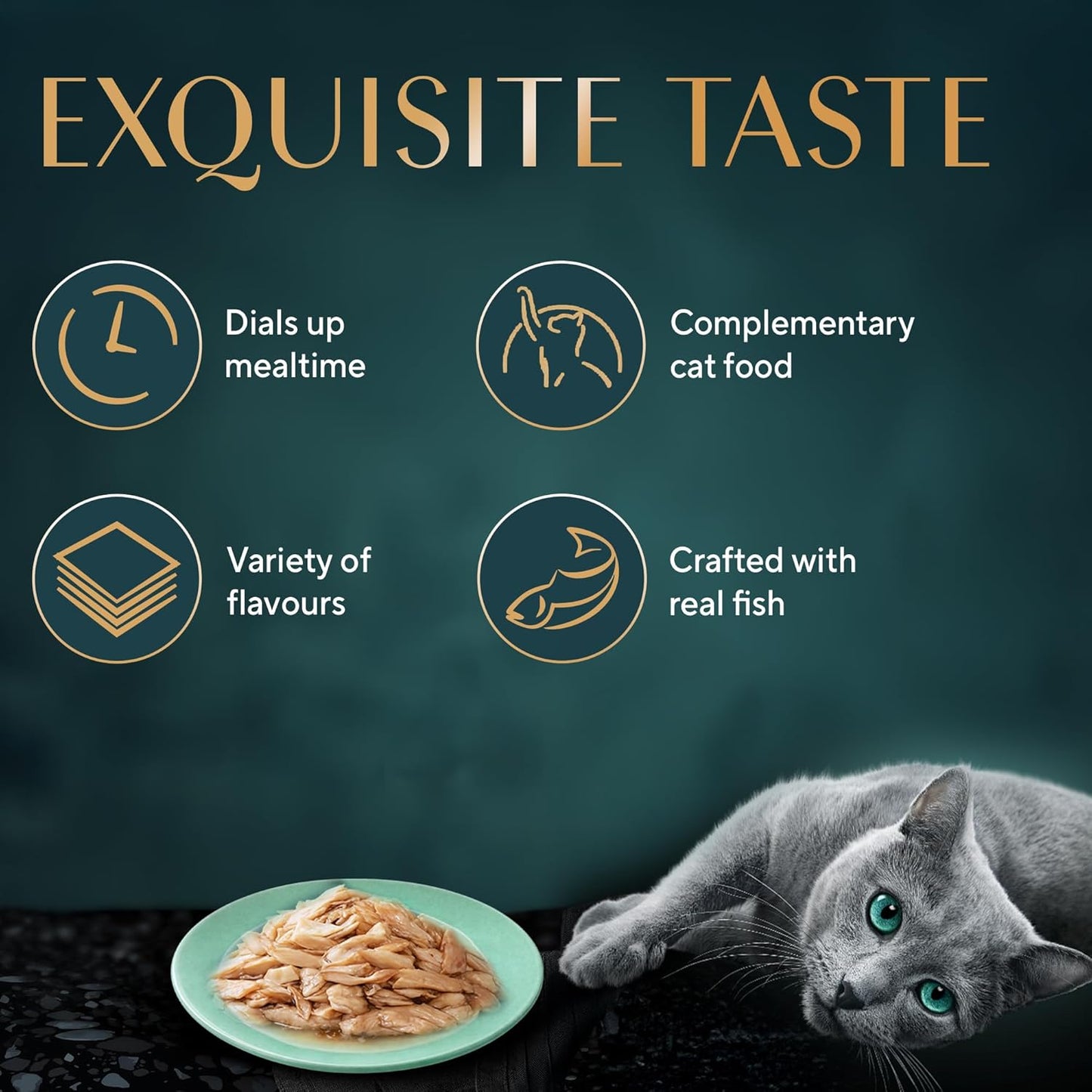 Sheba Rich Premium Adult (1+ Years) Wet Cat Food, Maguro & Bream Flavour, 35 g Pouch (Pack of 12), High-moisture wet food for healthy hydration
