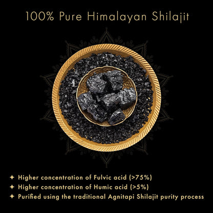 Dr. Vaidya's Herbo24Turbo Shilajit Resin | 100% Shuddha Shilajit | Pure Himalayan | >75% Fulvic Acid & 80+ Trace Elements | Boosts Stamina & Endurance | 20g