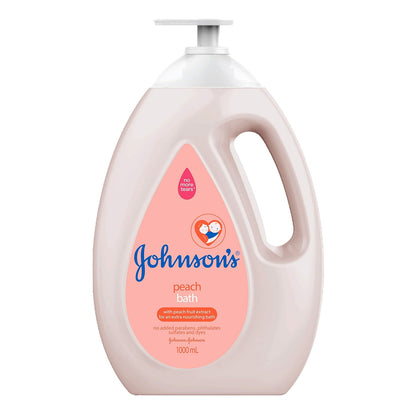 Johnsons Baby Bath Peach | No Added Sulphates, Parabens, Dyes, Phalhates | 1000ml
