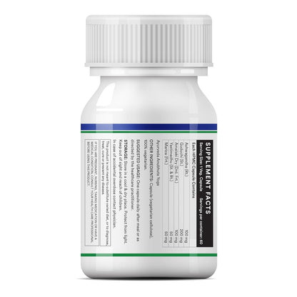 INLIFE Immunity Plus Supplement Natural Vitamin C (Amla) Guduchi Ashwagandha Marica Licorice Ayurvedic Herbal Formula - 60 Vegetarian Capsules