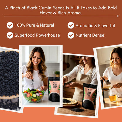 Bliss of Earth Certified Organic Black Cumin Kalonji Seeds, Nigella Seeds, 250GM