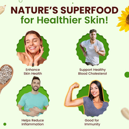 Neuherbs Raw & Unroasted Sunflower Seeds 200 gm - Seeds For Eating | Rich in Fiber & Vitamin E | Supports Skin Health & Immunity | Naturally Gluten Free