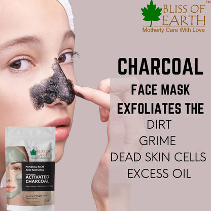 Bliss of Earth Coconut Shell Activated Charcoal Powder 100gm