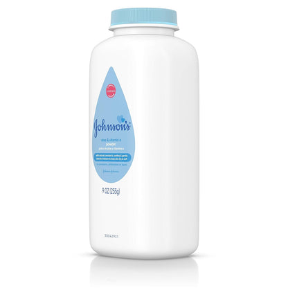Johnson's Baby Powder, Pure Cornstarch with Aloe & Vitamin E, 9 ounces