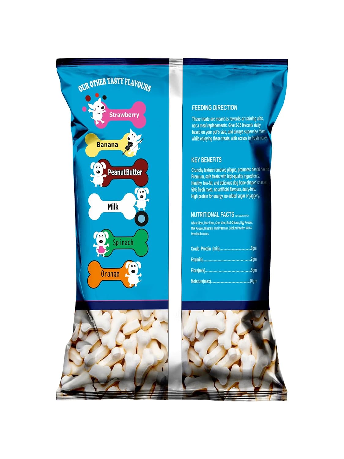 Nootie Puppies Biscuits with Milk & Cheese Flavour for Puppies and Yound Adults Protein-Rich, Highly Digestible, and Nutrient-Dense Dog Treats, Breeds & Sizes - 900g