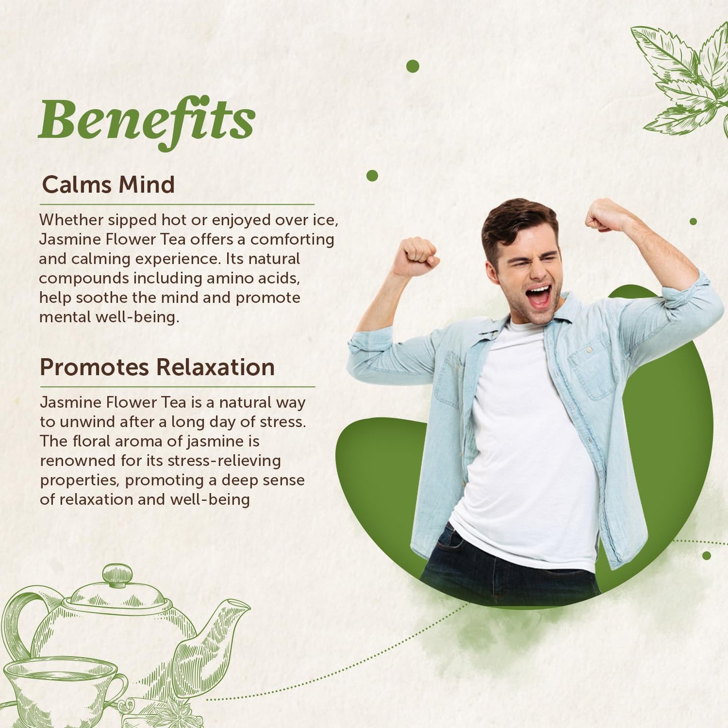 Neuherbs Jasmine Flower Tea 30g (Pack of 1) | Promote Calmness and Relaxation | 100% Clean, Natural & Pure | Rich in Antioxidant | Caffeine Free Tea