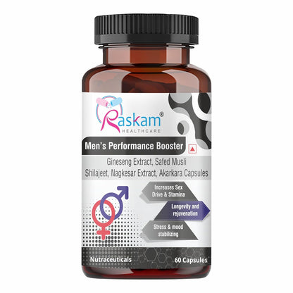 Men's Performance Booster 60 - Capsules - Improve Muscle Strength & Performance, Boost Energy for Men