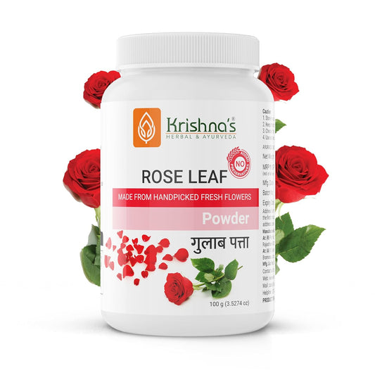 Krishna's Rose Leaf Powder 100 g | Skin Glow | Tan Removal | Hair Mask | Shiny Skin