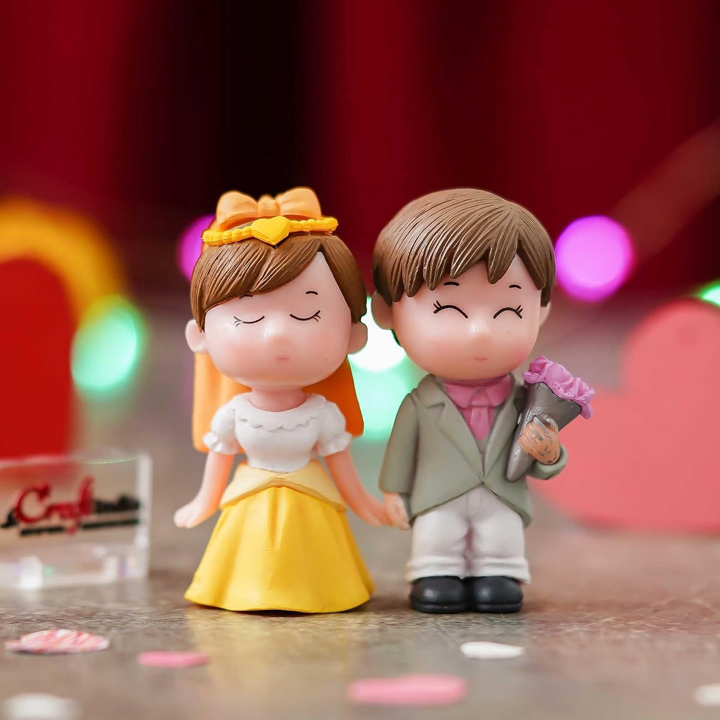 eCraftIndia Couple Showpiece Valentine Gift for Girlfriend Boyfriend Husband Wife Special Love Her Him | Valentine Day Decoration Items